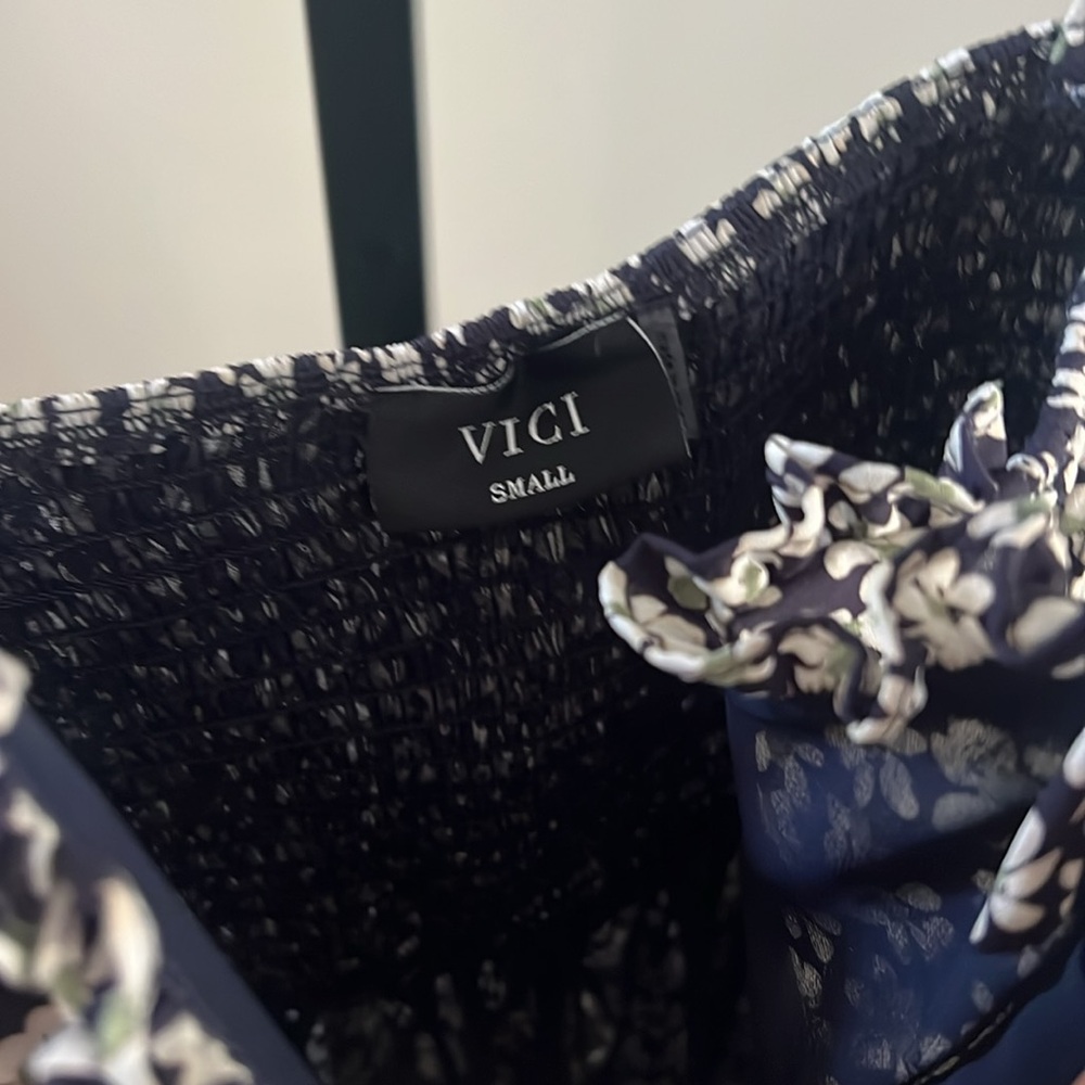 Vici navy mini sundress - Picture 3 of 4